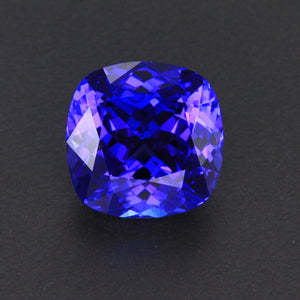 Blue Violet Square Cushion Tanzanite Gemstone 10.35 Carats