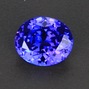 Violet Blue Oval Tanzanite Gemstone 2.58 Carats