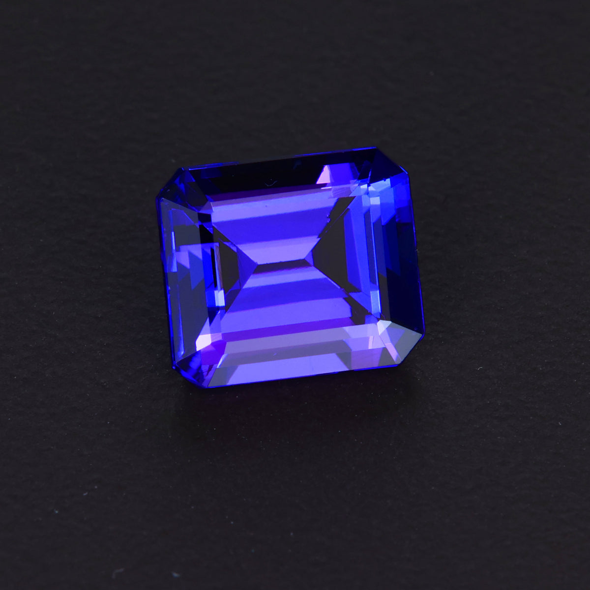 Blue Violet Emerald Cut Tanzanite Gemstone