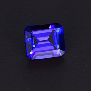 Blue Violet Emerald Cut Tanzanite Gemstone