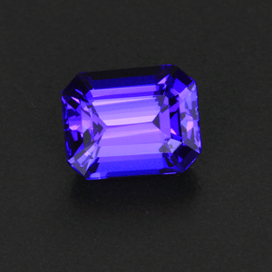 Blue Violet Emerald Cut Tanzanite Gemstone 4.28 Carats