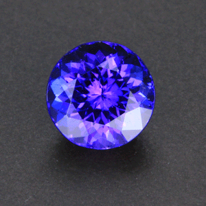 Blue Violet Round Brilliant Cut Tanzanite Gemstone 1.78 Carats