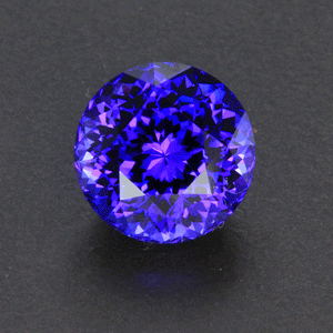 Blue Violet Round Brilliant Tanzanite Gemstone 4.21 Carats