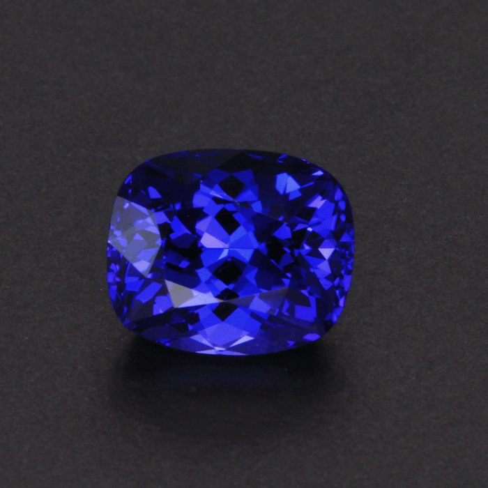 Violet Blue Antique Cushion Tanzanite Gemstone 3.71 Carats