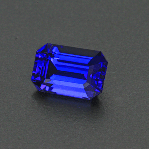 Violet Blue Emerald Cut Tanzanite Gemstone 2.04 Carats