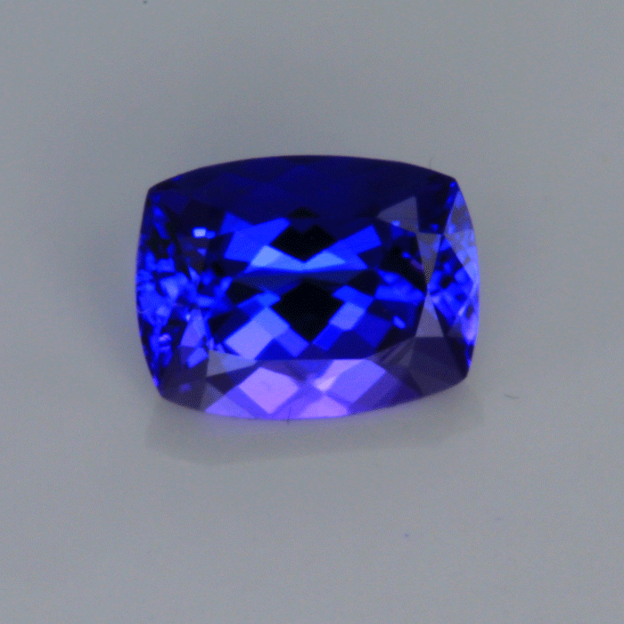 Blue Violet Antique Cushion Tanzanite Gemstone 2.38 Carats