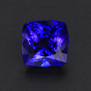 Blue Violet Square Cushion Tanzanite Gemstone 6.15 Carats