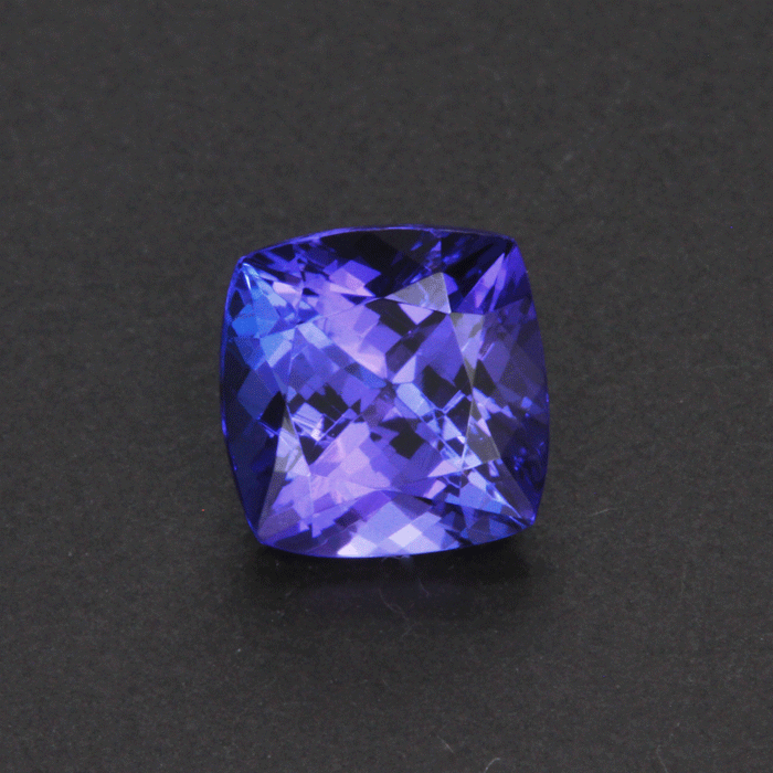 Blue Violet Square Cushion Tanzanite Gemstone 1.88 Carats