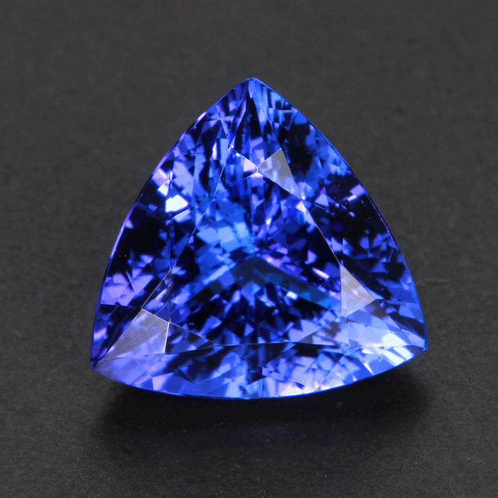 Violet Blue Trilliant Cut Tanzanite Gemstone 5.16 Carats