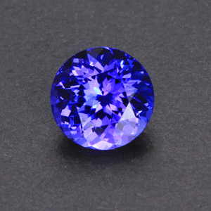 Blue Violet Round Brilliant Cut Tanzanite Gemstone 1.55 Carats