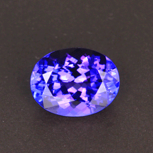 Blue Violet Oval Tanzanite Gemstone 1.79 Carats