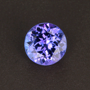 Blue Violet Round Brilliant Cut Tanzanite Gemstone 1.28 Carats