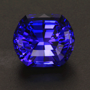 Blue Violet Antique Cushion Tanzanite Gemstone 18.01 Carats CF