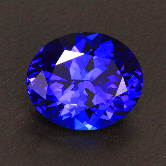 Violet Blue Oval Tanzanite Gemstone 3.87 Carats