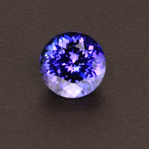 Blue Violet Round Brilliant Tanzanite Gemstone 1.38 Carats