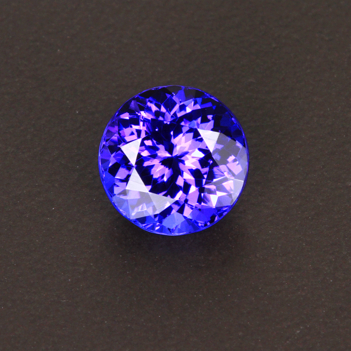 Violet Blue Round Tanzanite Gemstone