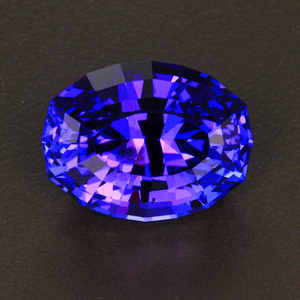 Blue Violet Stepped Oval Tanzanite Gemstone 10.74 Carats KH