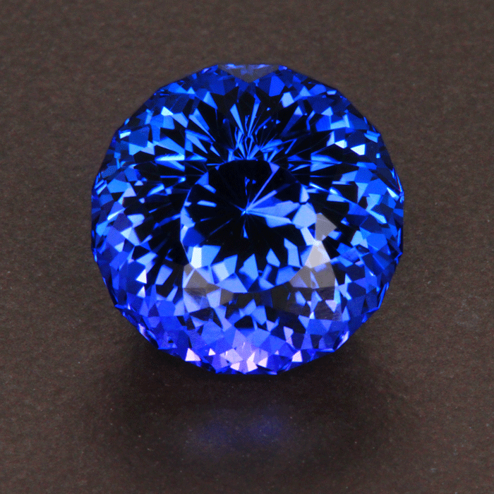 Portuguese Round Brilliant Tanzanite Gemstone 7.79 Carats