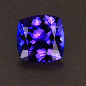 Hold for Sue: Blue Violet Square Cushion Tanzanite Gemstone 4.07 Carats