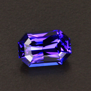 Blue Violet Emerald Cut Tanzanite Gemstone 1.36 Carats
