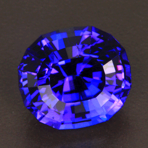 On Hold Linda. Blue Violet Stepped Oval Tanzanite Gemstone 17.40 Carats
