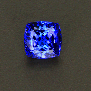 Violet Blue Square Cushion Tanzanite Gemstone 3.30 Carats