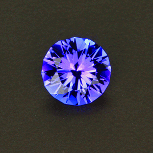 Blue Violet Round Tanzanite Gemstone 1.58 Carats
