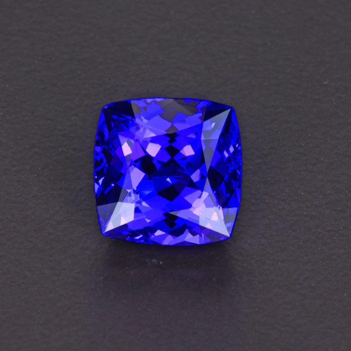 Blue Violet Square Cushion Tanzanite Gemstone 