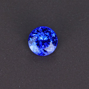 Violet Blue Round Brilliant Cut Tanzanite Gemstone 1.43 Carats