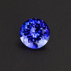 Blue Violet Round Brilliant Cut Tanzanite Gemstone 1.49 Carats