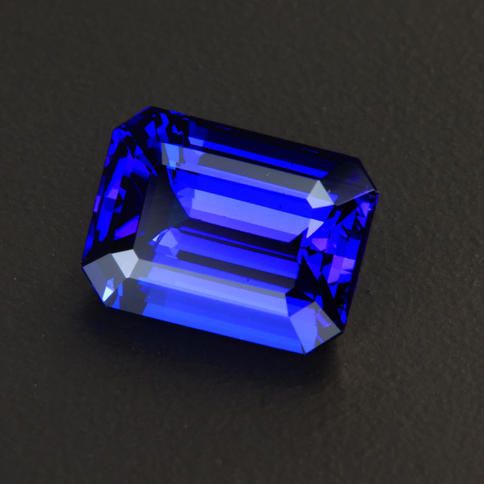 Violet Blue Emerald Cut Tanzanite Gemstone