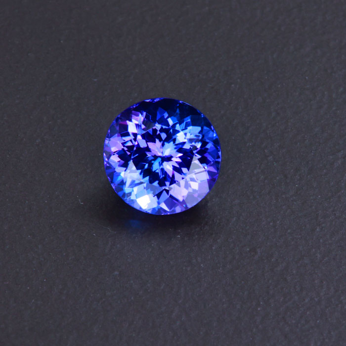 Blue VIolet Round Brilliant Cut Tanzanite Gemstone