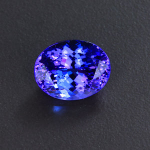 Violet Blue Oval Tanzanite Gemstone