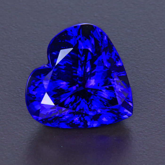 VIolet Blue Heart Shaped Tanzanite 