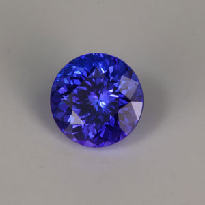For Sharon: Blue Violet Round Brilliant Tanzanite Gemstone 2.46cts