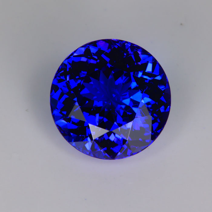 Violet Blue Round Tanzanite Gemstone 6.89cts