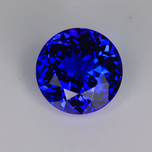 Violet Blue Round Tanzanite Gemstone 6.86cts