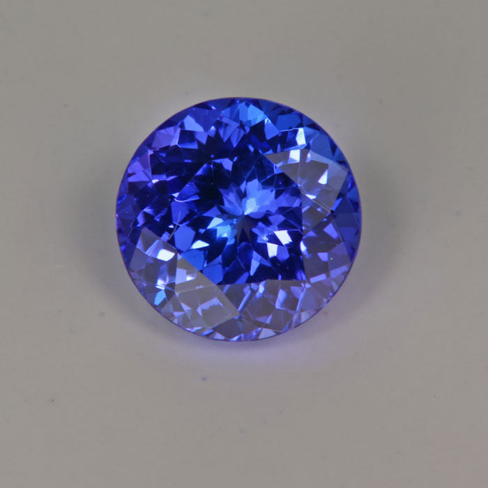 Violet Blue Round Brilliant Tanzanite Gemstone 1.92cts