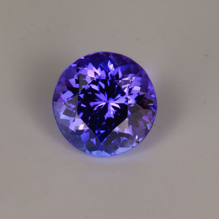 Violet Purple Round Brilliant Tanzanite Gemstone