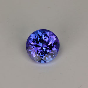 Blue Violet Round Brilliant Tanzanite GEmstone 1.38cts