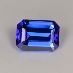 Violet Blue Emerald Cut Tanzanite Gemstone 1.56cts
