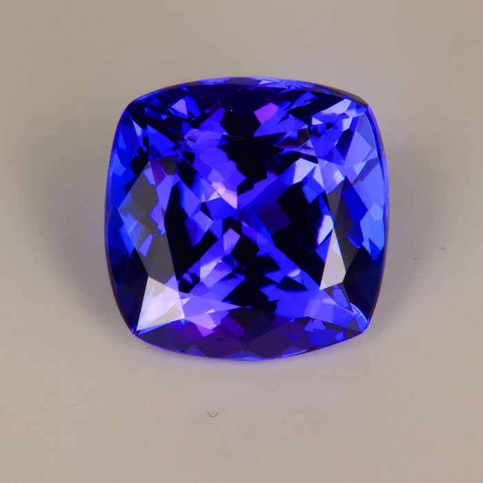 square cushion tanzanite gemstone