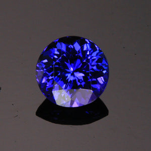 ON HOLD J Blue VIolet Round Brilliant Cut Tanzanite Gemstone 1.37 Carats 7mm