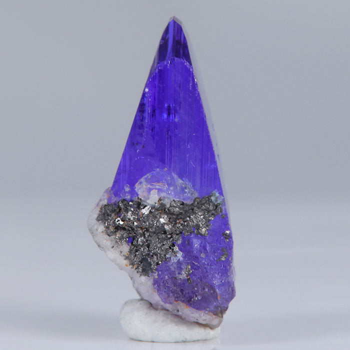 Violet Purple Tanzanite Crystal with Graphite