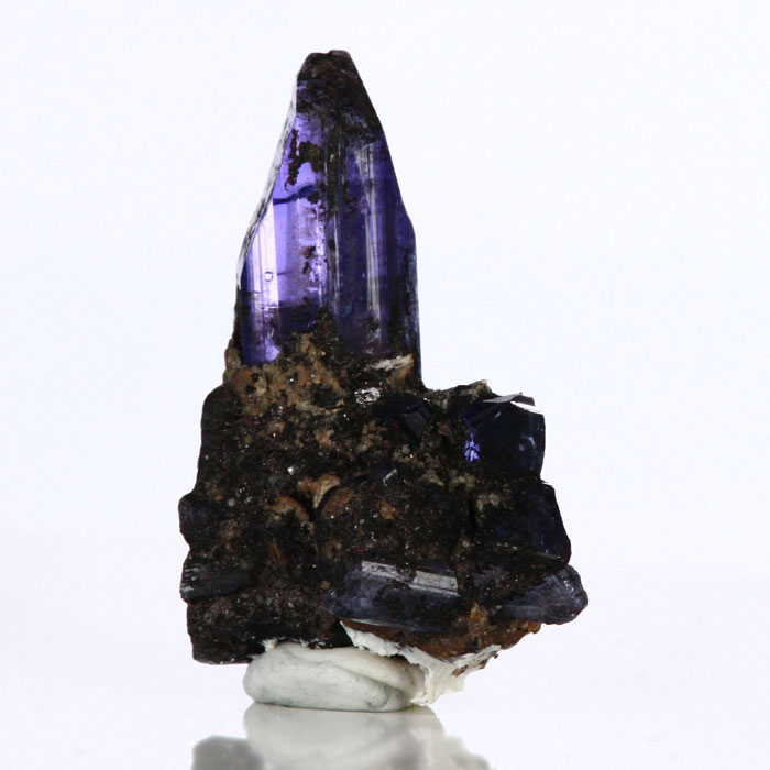 Natural Tanzanite Mineral Specimen on Matrix