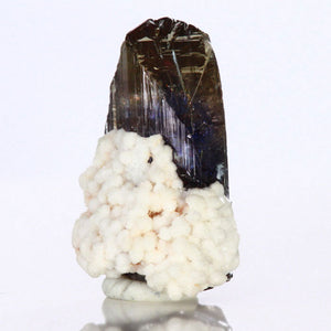 Tanzanite Crystal with Calcite Mineral Specimen