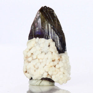 Calcite on Tanzanite Crystal Mineral Specimen