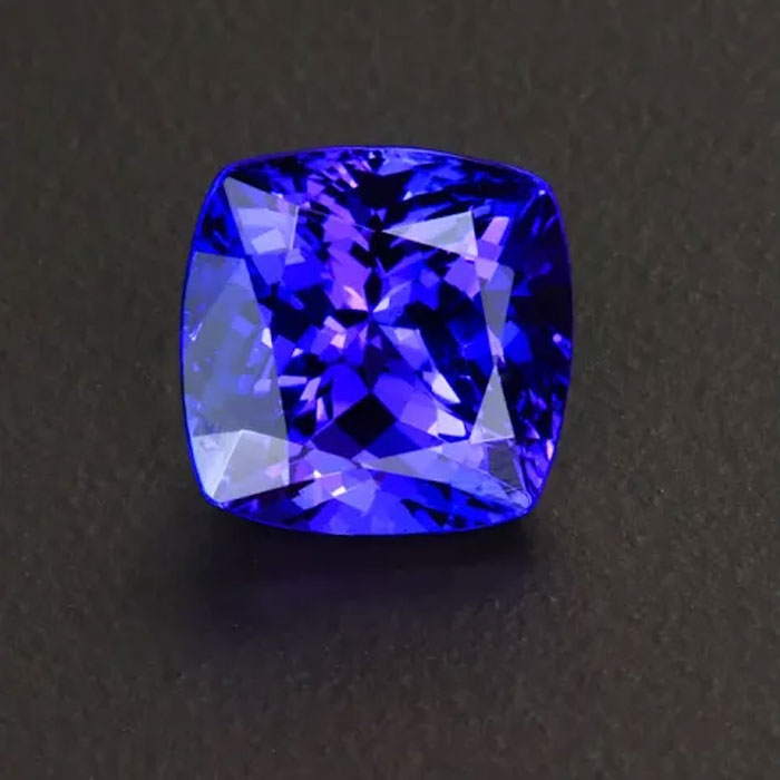 Tanzanite Square Cushion 4.44 Carat Gemstone