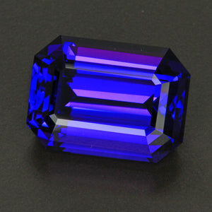 (OH HOLD SB) Blue Violet Emerald Cut Tanzanite Gemstone 23.14 Carats