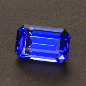 Violet Blue Emerald Cut Tanzanite Gemstone 5.02 Carats